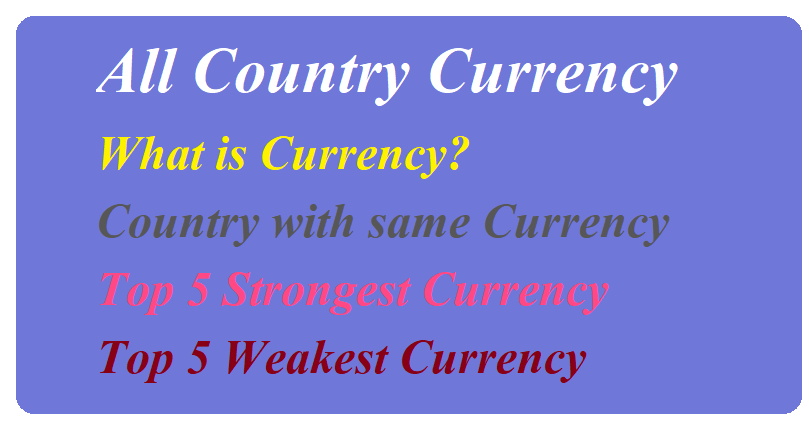 All Country Currency